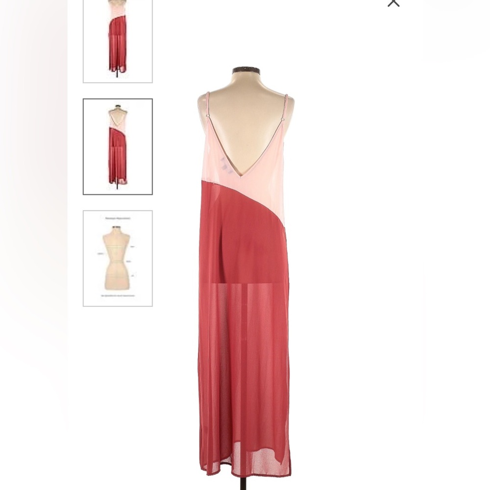 Lulu’s Pink Sheer Ombre Maxi Dress M